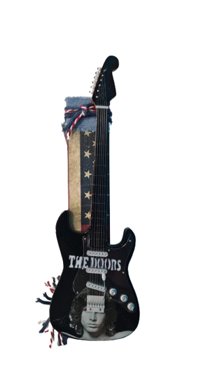Picture of Χειροποίητη Πλακέ Λαμπάδα Ηλεκτρική Κιθάρα The Doors