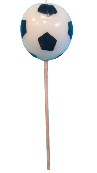 Picture of Πασχαλινή Λαμπάδα Χειροποίητη Μπάλα Ποδοσφαίρου με Ξύλινη Λαβή
