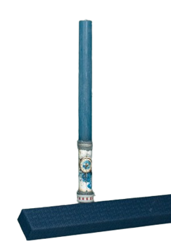 Picture of Γέραλης Λαμπάδα Στρογγυλή με Μοτίβο Πυξίδα (136) Γαλάζιο