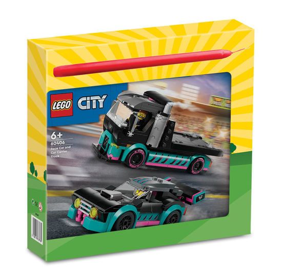 Picture of Παιχνιδολαμπάδα Lego City Race Car And Car Carrier Truck (60406)