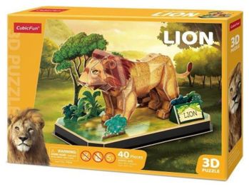 Picture of Cubic Fun Παζλ 3D Animal Pals Lion 40τεμ.